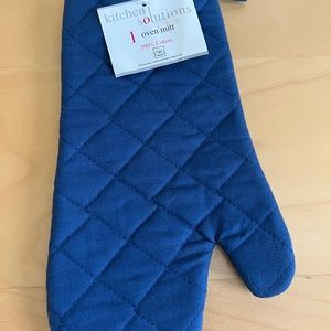 Kitchen Oven Mitt Blue New Cotton